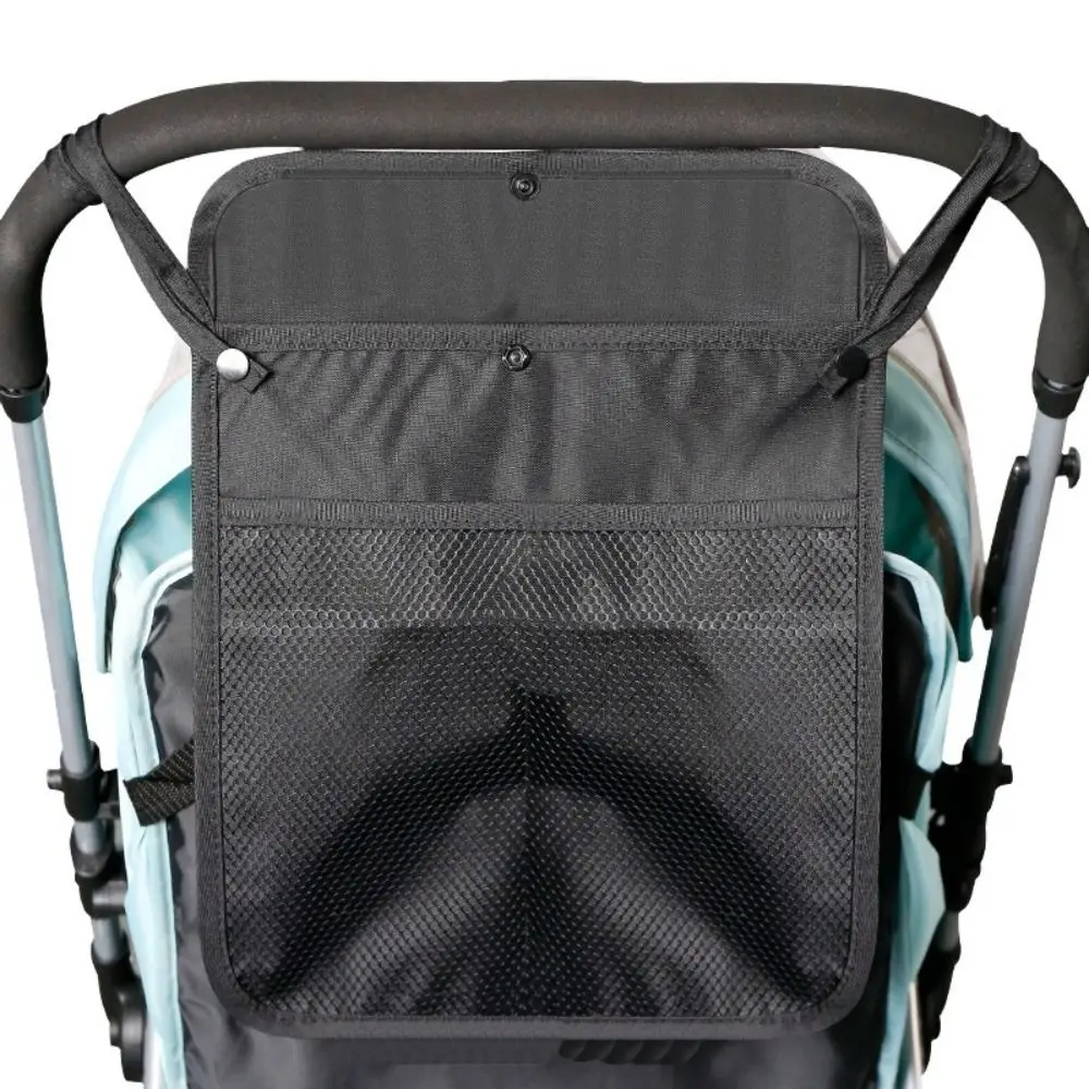 

2Pcs Multifunctional Baby Stroller Mesh Bags Double Pockets Large Capacity Carriage Pram Storage Bag Hanging Bag Perspective