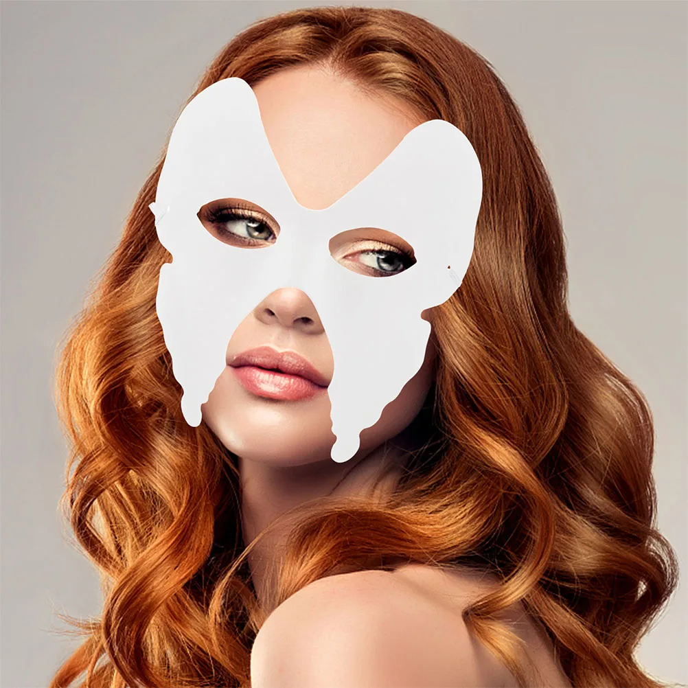 

The Mask Butterfly Blank Masquerade Diy Hand Painted Masks Face Cat Paper Dress White Mascarade Halloween Costume