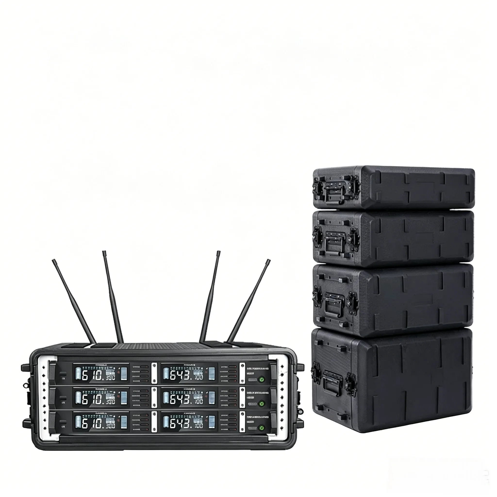Affordable 2U Rack Case Lockable 10.2in Deep 3-Space Flight Case for in Pro Audio Equipment Microphone Case Speaker Box U Box
