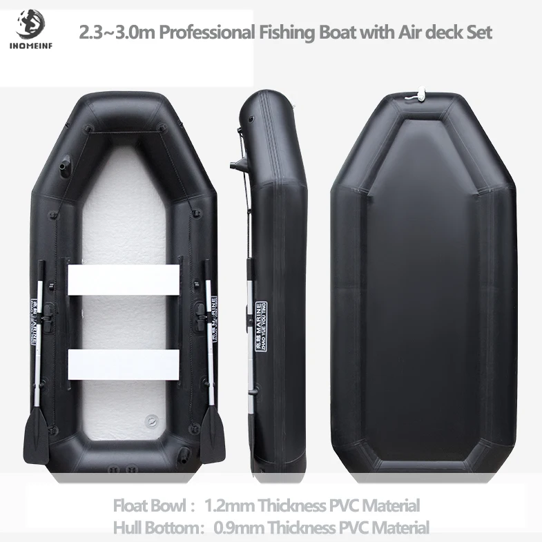 New Arrivals 2.3~3.0m Professional Luya Fishing Boat with Air Deck Set Thickened PVC Inflatable Boat Anti-collision Canoeing Set