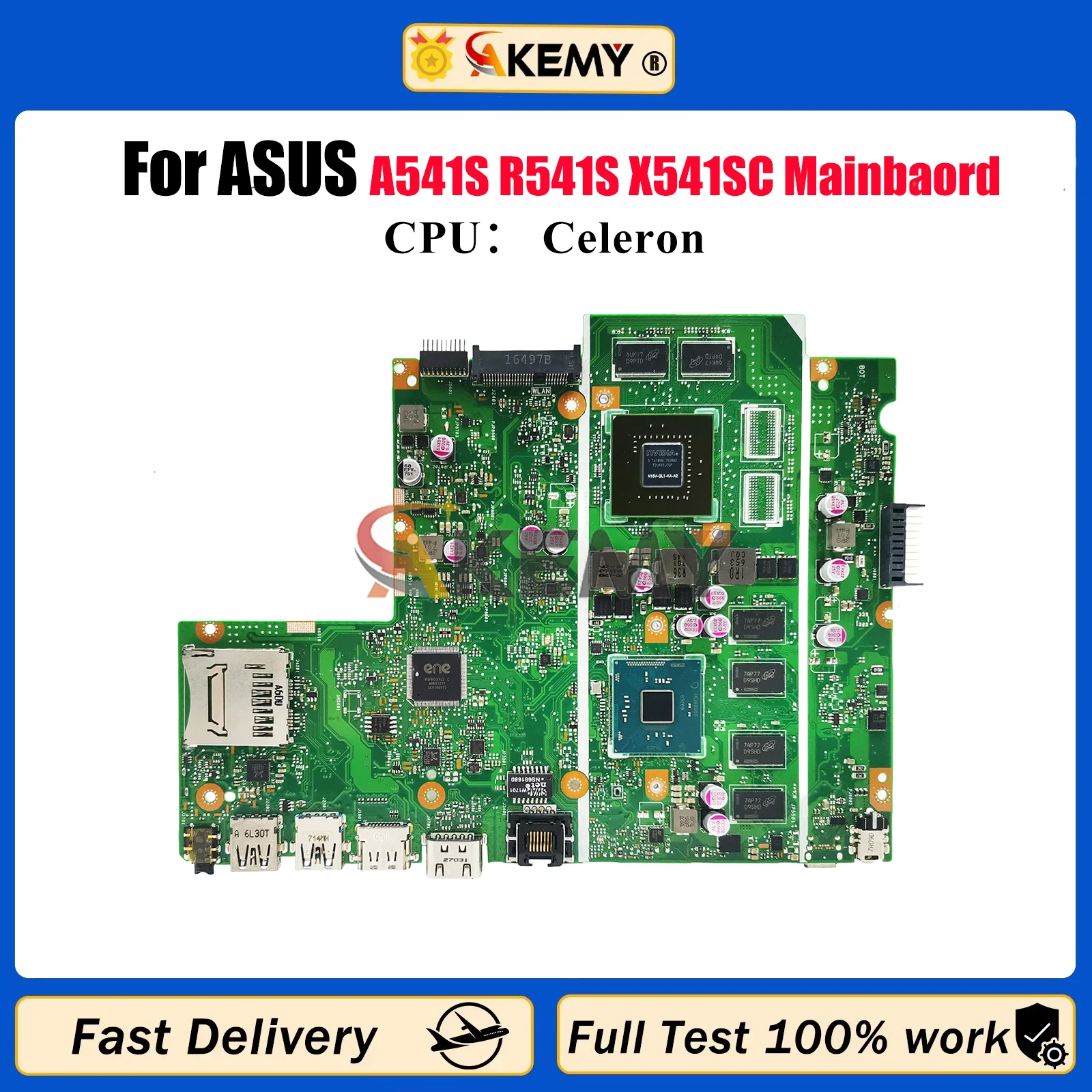 

X541SC Laptop Motherboard For ASUS VivoBook X541S D541S F541S A541S R541S X541SC Mainboard With Celeron CPU 100% tests OK stk