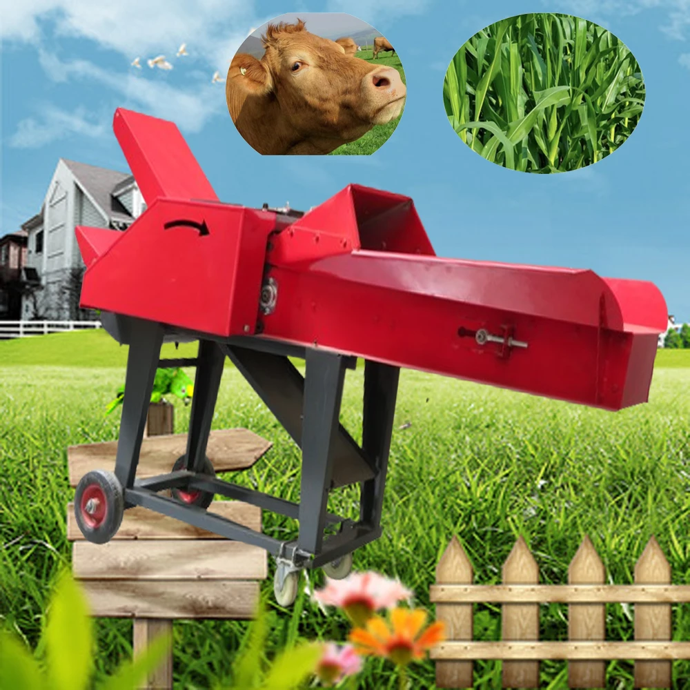 High Spray Livestock Silage Corn Stalk Grass Chopper Crusher Chaff Cutter and Grain Mill Grinder for Animal Feed Making Machine