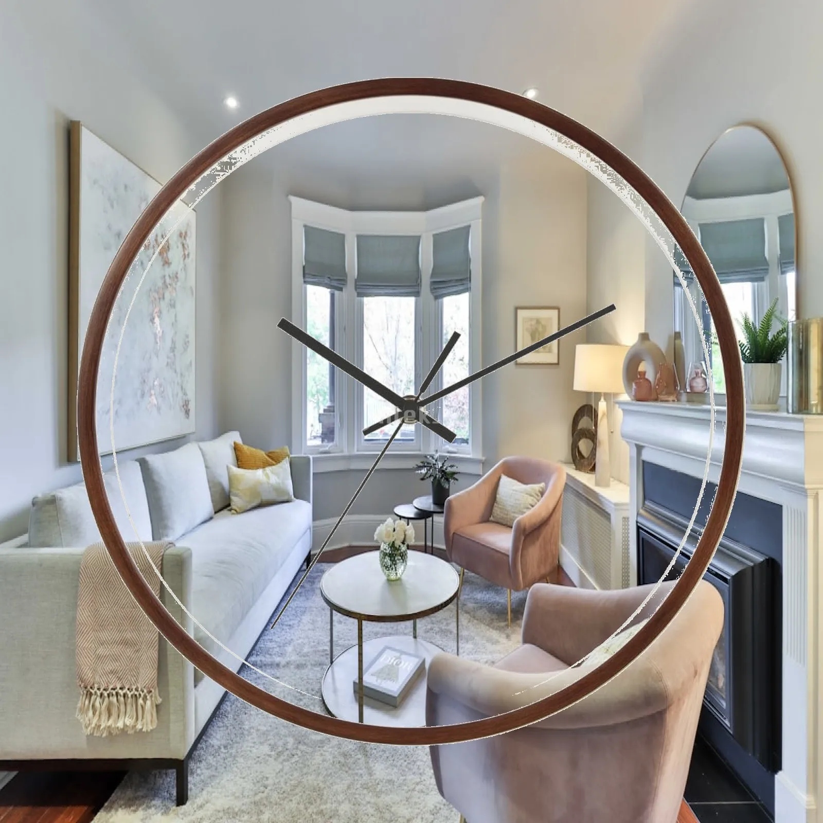 Blank Wall Clock Unfinished DIY Clock with Quartz Movement Decorative Custom for Designers, Studios, Offices
