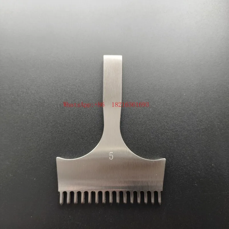 Manual Leather Punching Tool with 15 and 20 Teeth, Multi-Spacing, Inner Polished Stainless Steel - Leather DIY Tool