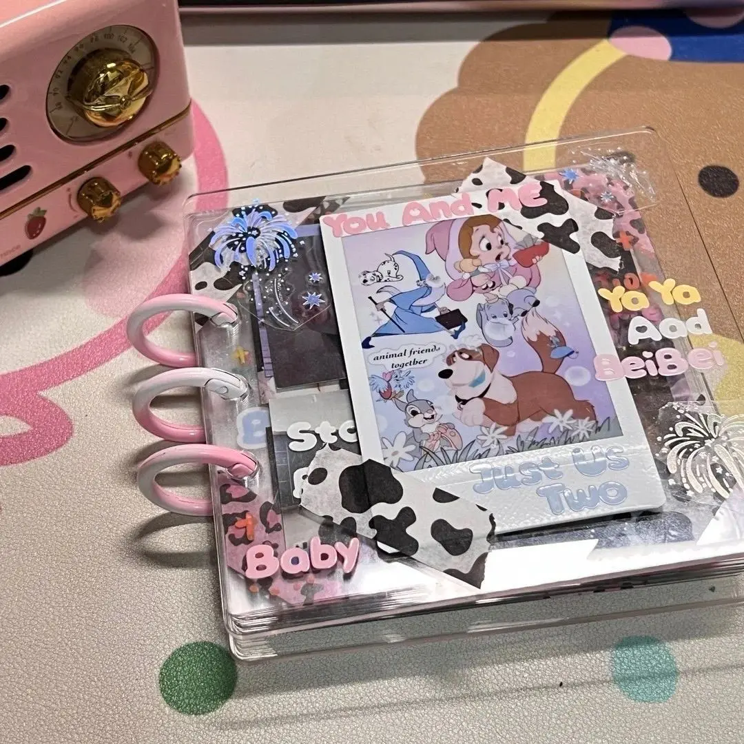 DIY Acrylic Handbook Album, Creative Loose leaf Photo Collar, Polaroid Album, Acrylic Photo Loose leaf Notebook