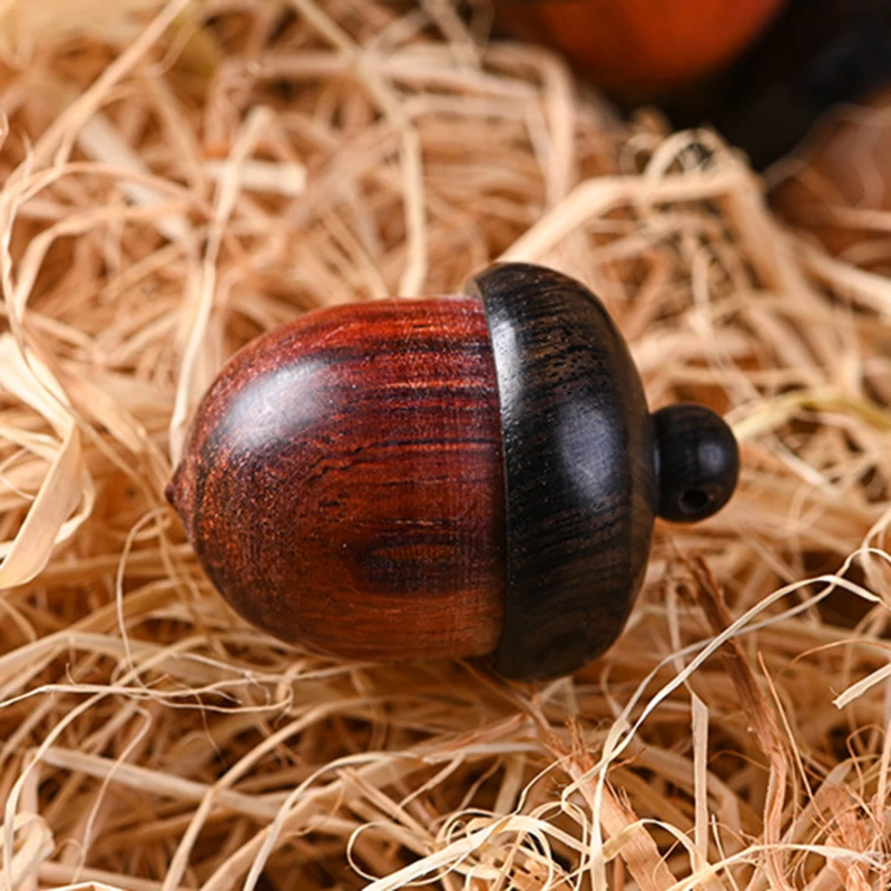 Ebony Wood With Pearwood Hazelnut Acorns Colour Blocking Wood Kernel Pine Cone Ebony DIY Pendant Pendant Accessories