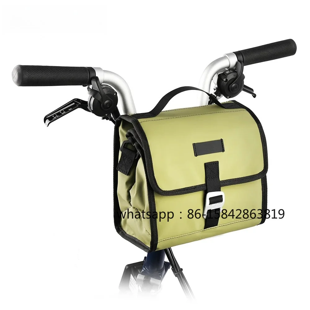 Bicycle Handlebar Bag Waterproof Front Tube Cycling Bag Matte with Insulation Big Capacity for MTB Road Folding Bike