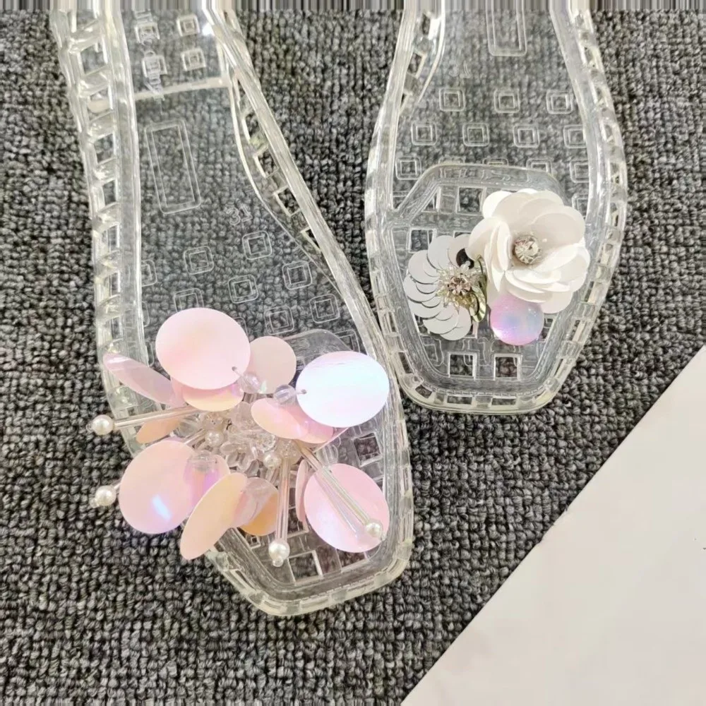 PVC Material Shoe Charms Transparent String Hole Design Shoe Buckle Seaweed Bead Detachable Fashion Accessories