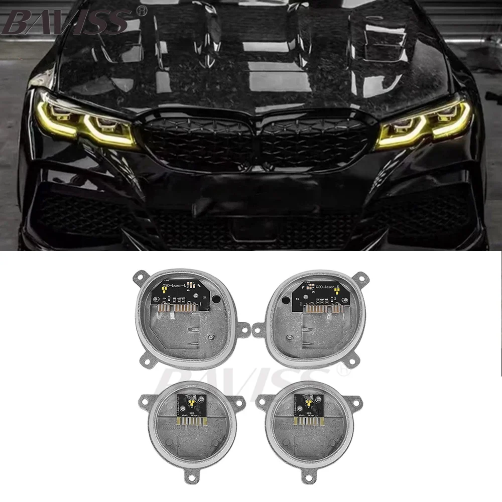 CSL 3 Series G20 Laser Headlight Yellow Lemon Angel Eyes DRL Boards For 2019 2020 BMW G21 320i 330i M340I Amber Daytime Light