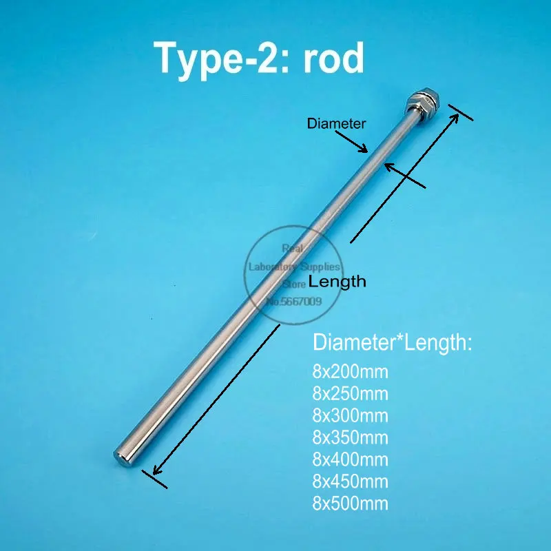 1pcs Laboratory OD40mm 50mm 60mm 70mm 80mm 100mm 120mm 304 Stainless Steel Three-leaf Type Stirring Blade / Dispersion Rod