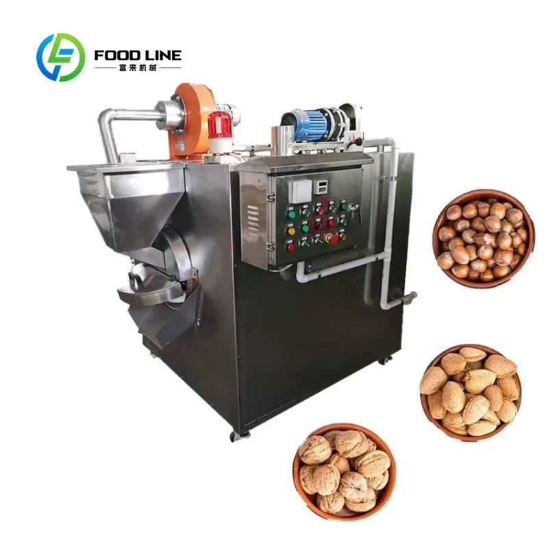 Custom Rotary Tumble Roaster Electric Drum Baking Machine for Peanut Almond Walnut Bulk Order Wholesale Price
