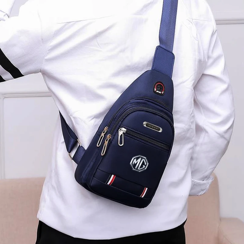 Car Logo Leisure One-shoulder Backpack Wallet Satchel Bag For Morris Garages MG 6 3 5 7 TF ZR ZS HS GS GT Hector RX5 RX8 Gundam