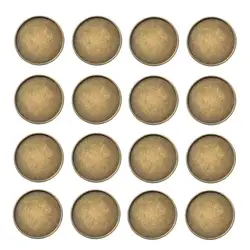 20pcs Iron Plain Edge Bezel Cups Cabochon Settings Flat Round Antique Bronze Tray: 25mm 27x2mm