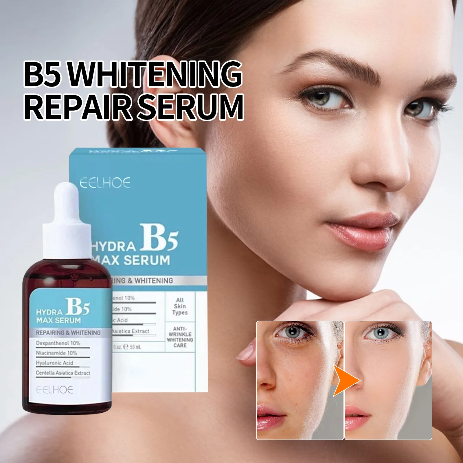 Eelhoe B5 Whishing Repair Essence Deep Nourishing and Hydrating Spot Fading Fine Lines Firming Whishing Skin Rejuvenation