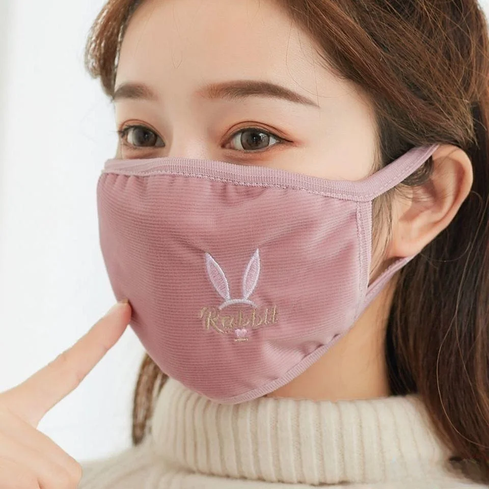 

Утепленная хлопковая маска для женщин, зимняя, ветрозащитная, пылезащитная, теплая, дышащая, моющаяся, для взрослых, медицинская, 3D-стерео, солнцезащитная...