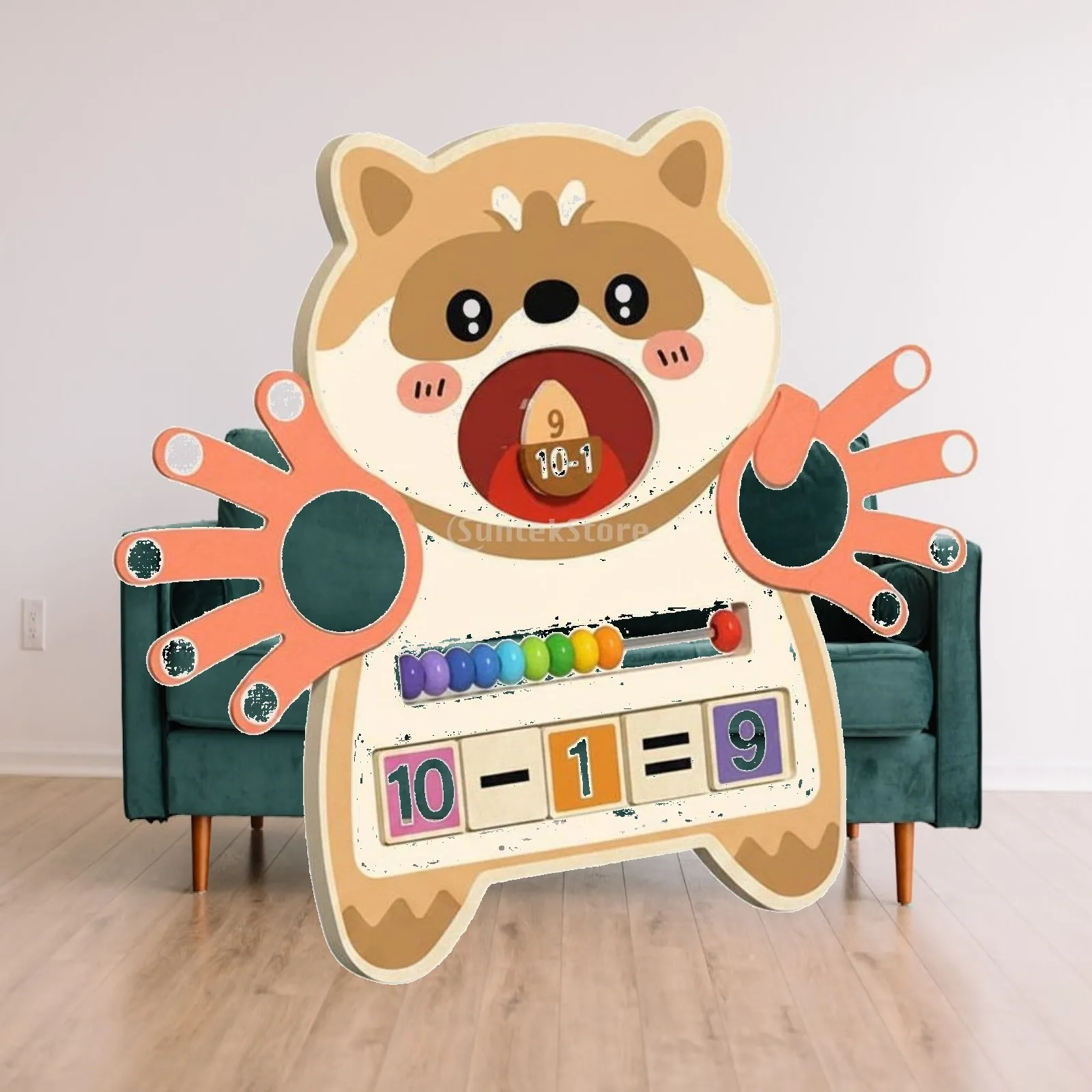 Wooden Animal Board Develops Logical Thinking Educational Addition Subtraction Toy Learn Through Play Animal Abacus Calculation