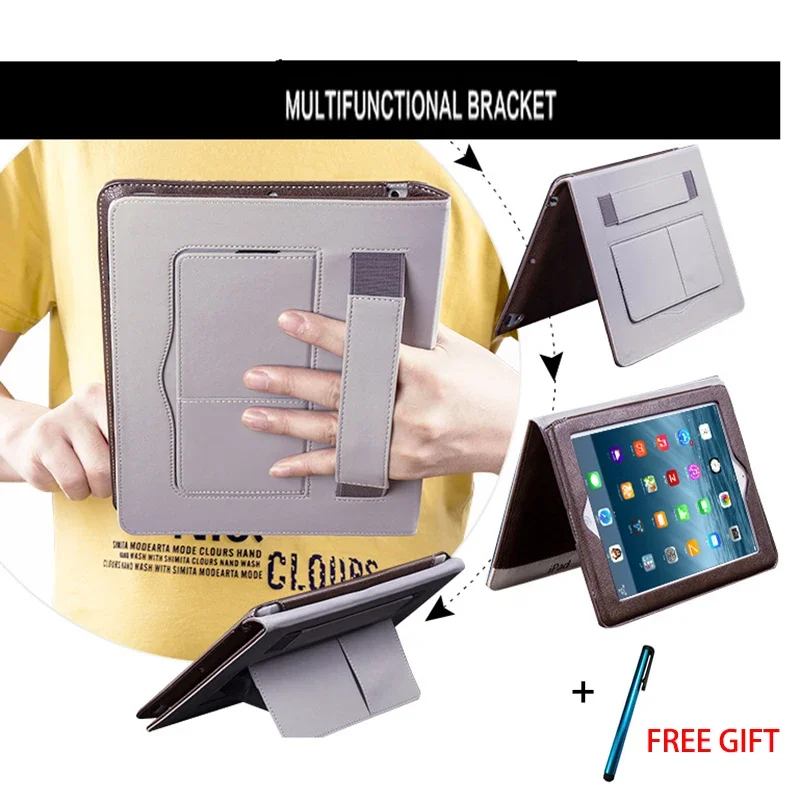 

Ultra Thin Hand Held LeatherSmart Sleep Wake Up Case for Apple Ipad 2 3 4 Waterproof Protective Shell for Ipad Air 2 Tablet Case