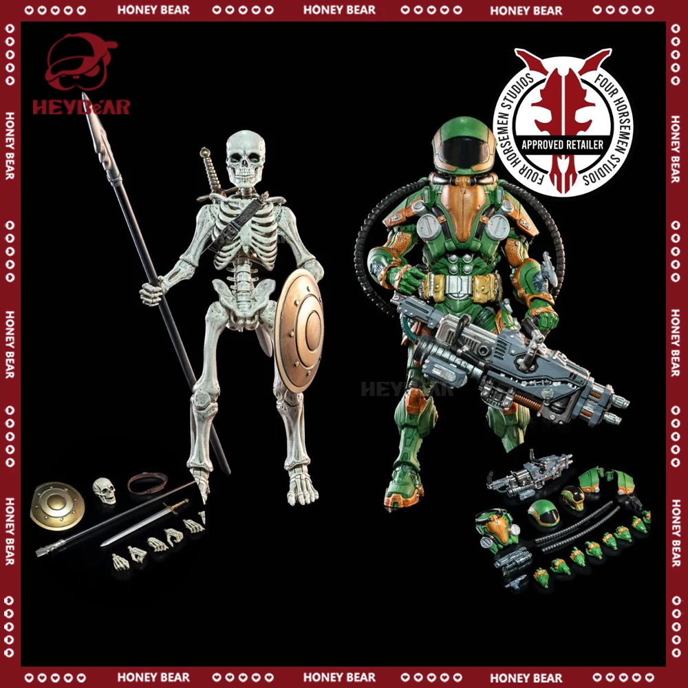 

Four Horsemen Studio Mythic Legion Builder 2 Figure T.U.5.C.C. Heavy Gunn Figures Skeleton Model Doll Collect Toy Birthday Gifts