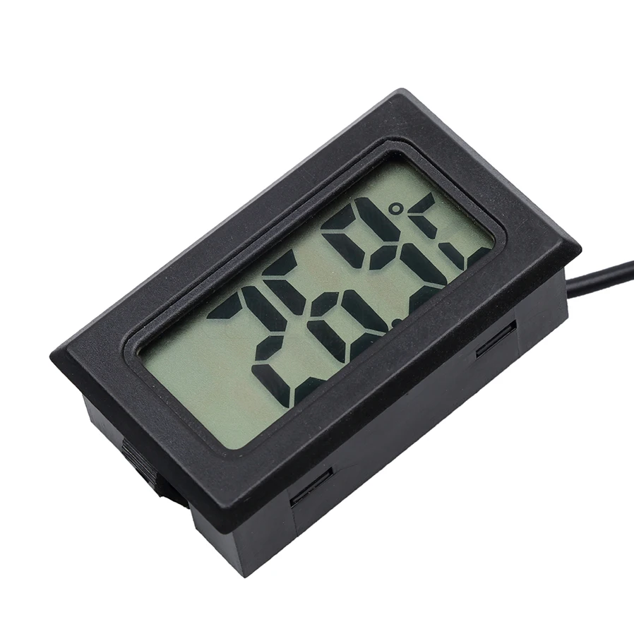 Car Digital Thermometer Mini LCD Temperature Indoor Outdoor Aquarium Temperature Tester Monitor Embedded Temperature Sensor