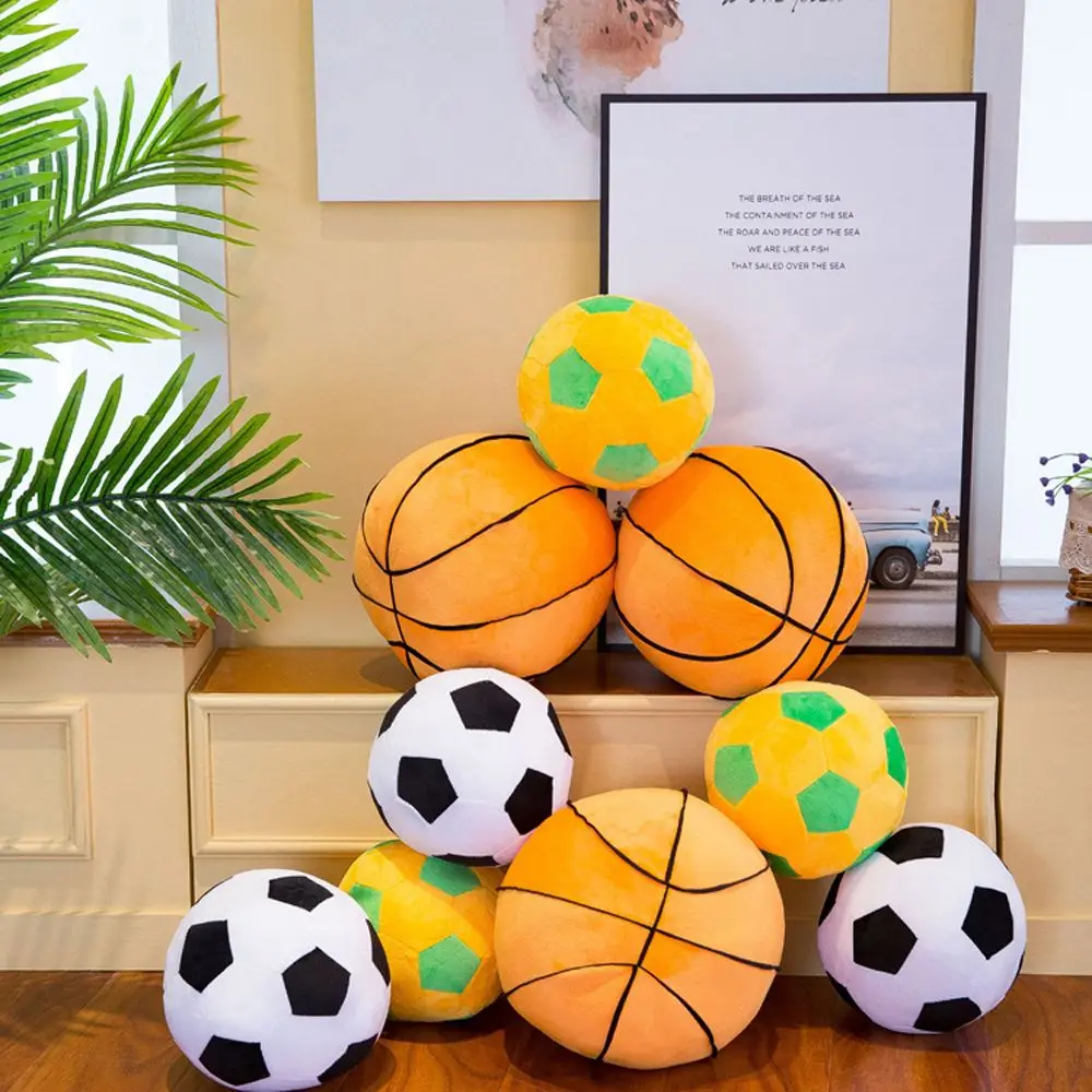 Decor Dutje Kussen Kinderen Speelgoed Woonkamer Bank Kussen Voetbal Knuffels Simulatie Bal Pluche Kussen Basketbal Knuffels