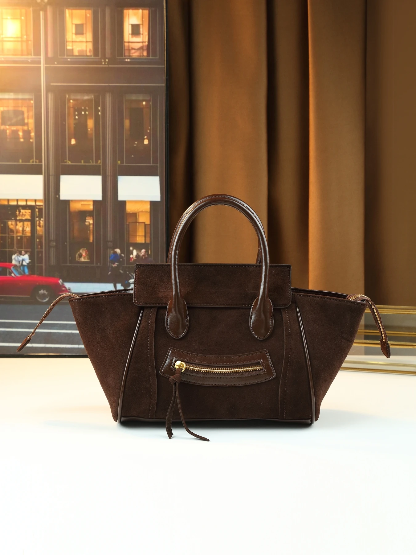 

European and American fashion trendy new smiley face retro style portable dumpling bag