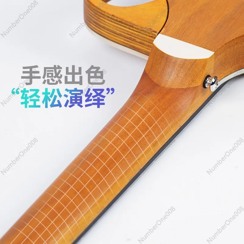 Smart Silent Guitar with Solid Top 41 Inch, Portable Acoustic Electric Practice Instrument for Adults Beginners Kids