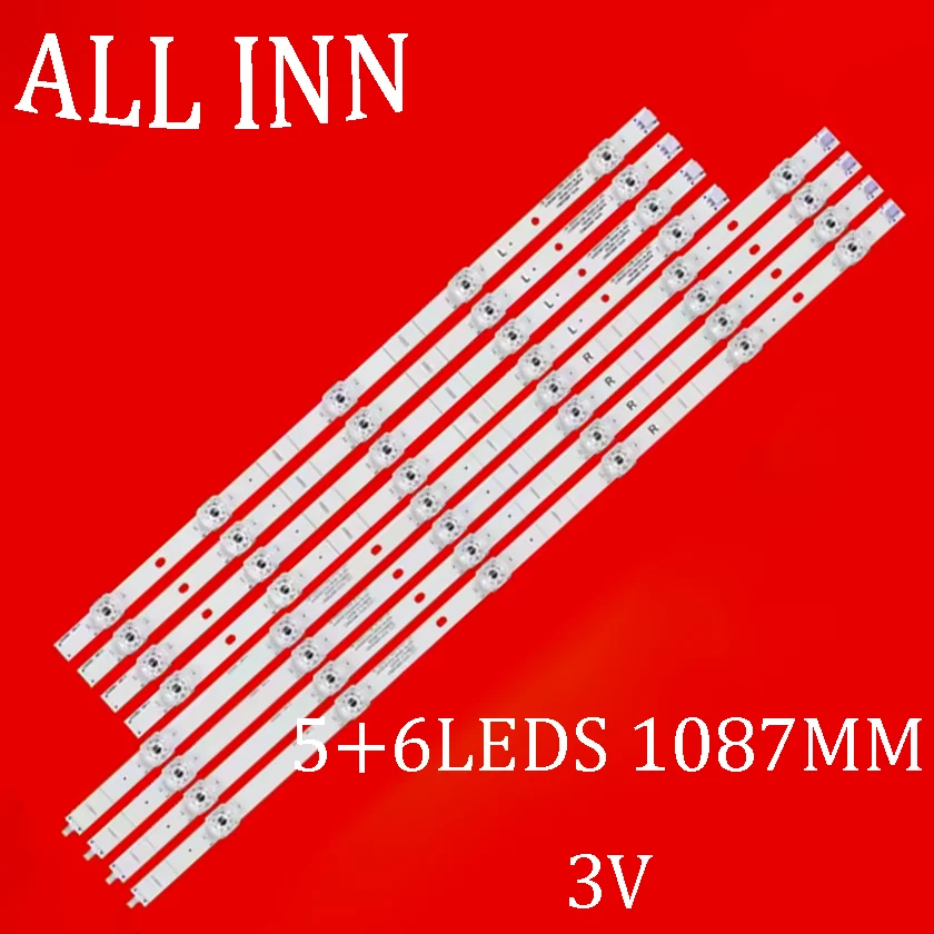 

11LED Strip For Panas onic TX-55HX580B Maxz en JU55SK04 LB-C550Y19-5S-UHG LB-C550U17-E5K-H-G71-JF2 JL.D550B1330-002HS-M_V01