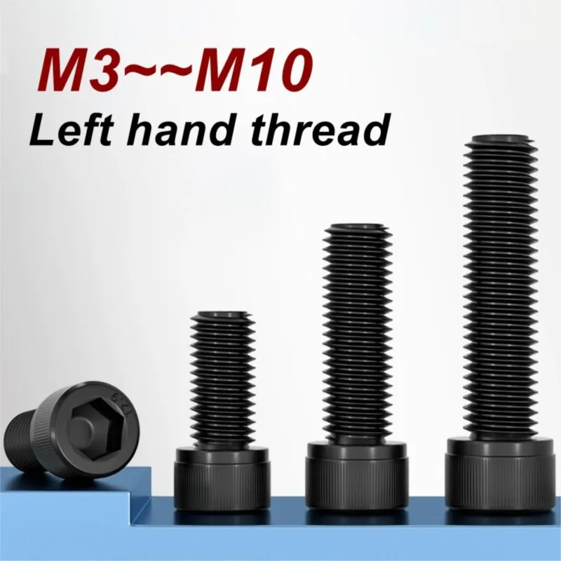 Left Hand Thread Screws M3 M4 M5 M6 M8 M10 Grade 12.9 DIN912 Left Hand Thread Hex Socket Head Cap Screw