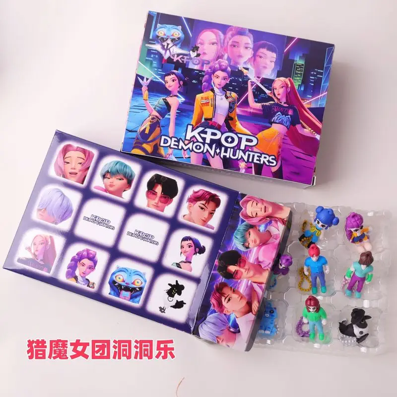 Anime Kpop Demon Hunt caja ciega serie figura Pvc llavero de goma suave colgante periférico cueva juguetes caja misteriosa regalo sorpresa
