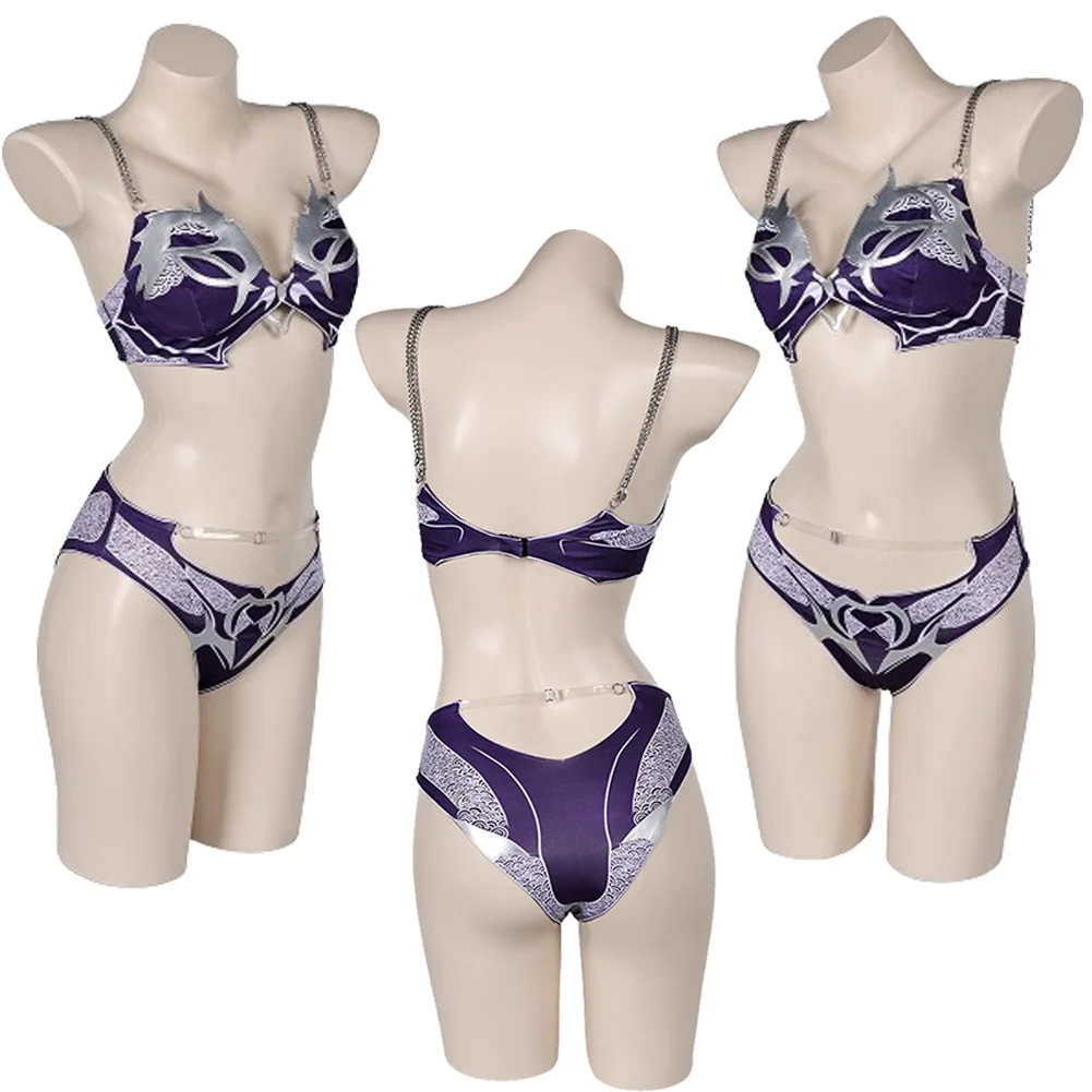 Shadowheart-ملابس سباحة نسائية تنكرية ، بيكيني من قطعتين ، ملابس سباحة مثيرة ، بوابة Balder 3 ، ملابس هالوين ، بدلة كرنفال