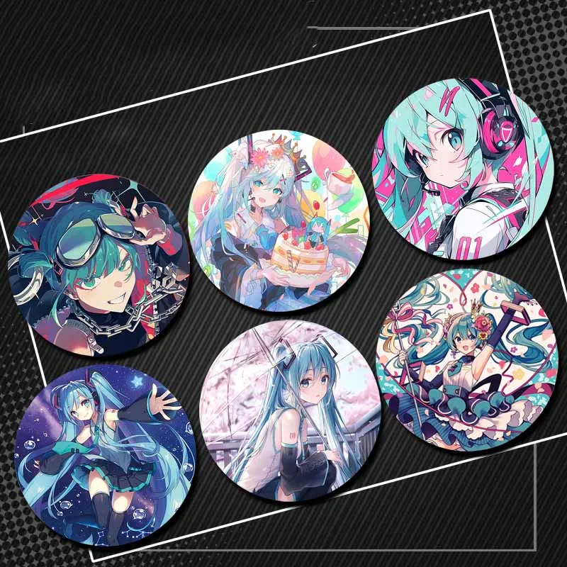 Anime Game Project Sekai Miku Button Pins Cartoon Cosplay Badge Handmade Round Brooch Badges Bag Hat Accessories Jewelry Gifts