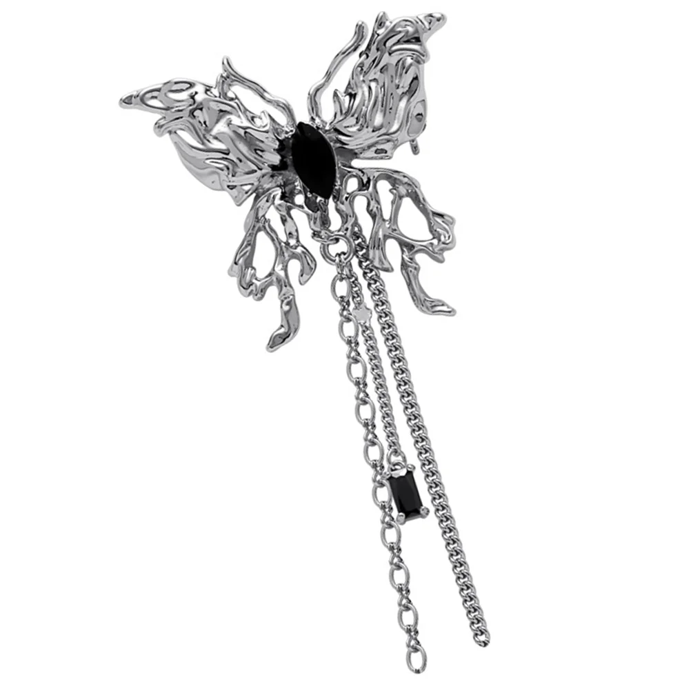Butterfly Tassel Brooch Collar Pin Brooches Clothing Badge Suit for Backpacks Lapel Women Clothes Apparel