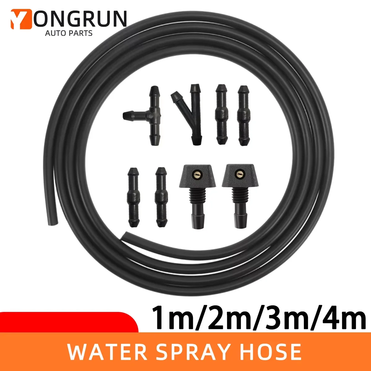 1/2/3/4m Auto Scheibenwaschschlauch Mit T Y Gerade Stecker Kit Auto Windschutzscheibe spray Wischer Düse Wasser Schlauch Auto Teile