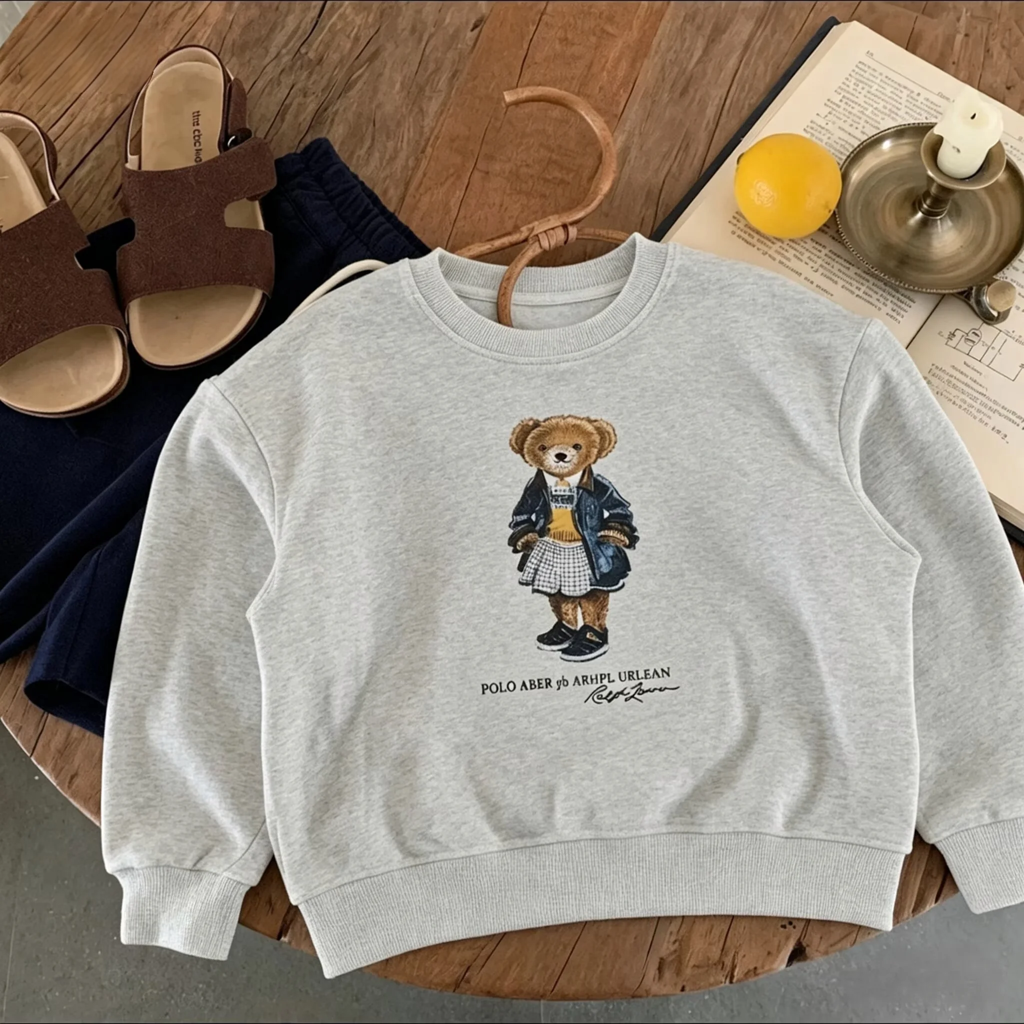 2026 Kinder-Sweatshirt mit Rundhalsausschnitt und Zucker-Design, Herbst-Neuheit, Kinder-Cartoon-Teddybär-Sweatshirt mit Rundhalsausschnitt, Süßes Baby-Muster – Detail 7
