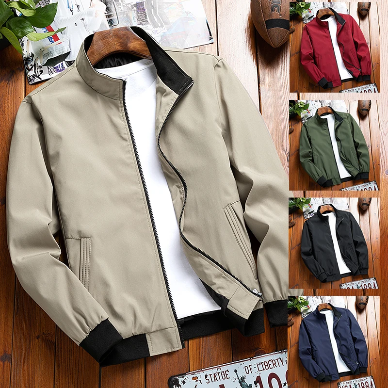 Men's outerwear Spring and Autumn season multi color selection new jacket men's youth casual slim fit men's baseball jacket tren