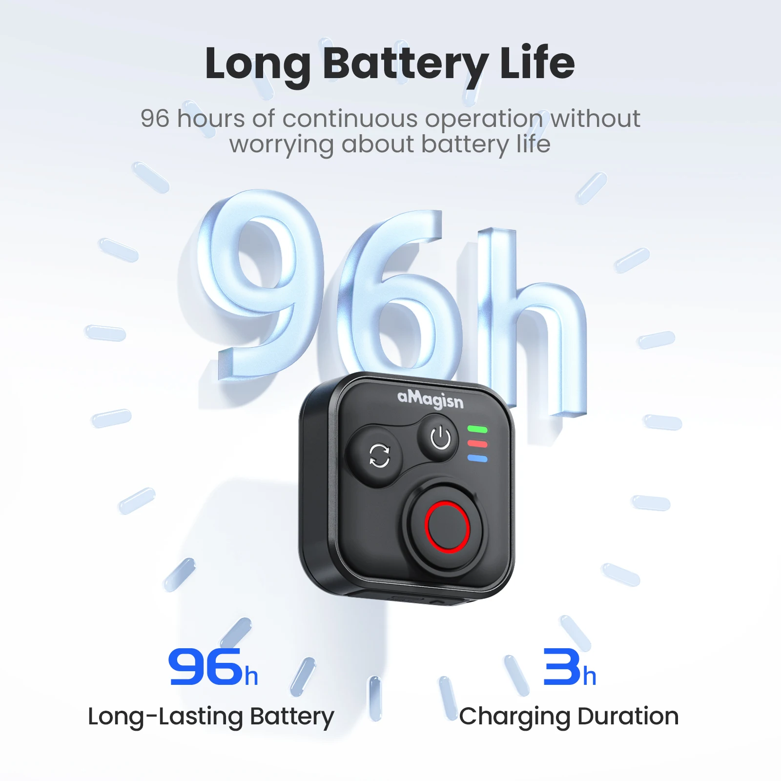 aMagisn 50M Bluetooth Remote Control for Insta360 X5 / X4 Air / Ace Pro 2 Gopro Hero 13 12 Camera iOS Android Shutter Controller