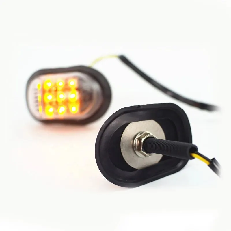 Motorcycle Turn Signal 9led Piranha Turn Light Recessed Lamp in Stock Black Riding 273 image 3