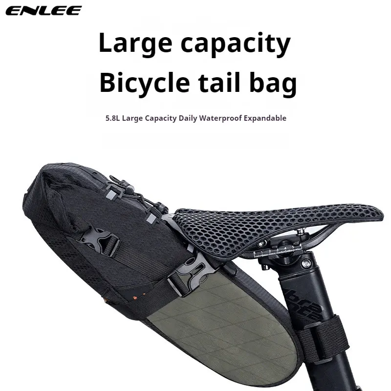 ENLEE Fahrrad-Hecktasche, große Kapazität, Fahrrad-Hecktasche, 5,8 l, tragbar, für Pendler, multifunktionale Tasche, Werkzeug-Fahrradtasche