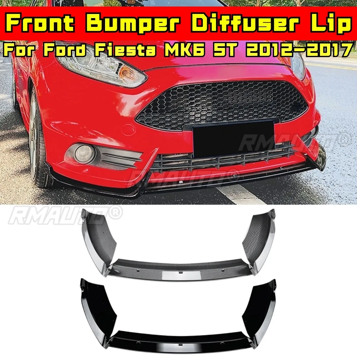 

Для Ford Fiesta MK6 ST 2012-2017 обвес, диффузор переднего бампера, разделитель переднего бампера, фартук, крышка для губ, автомобильные аксессуары