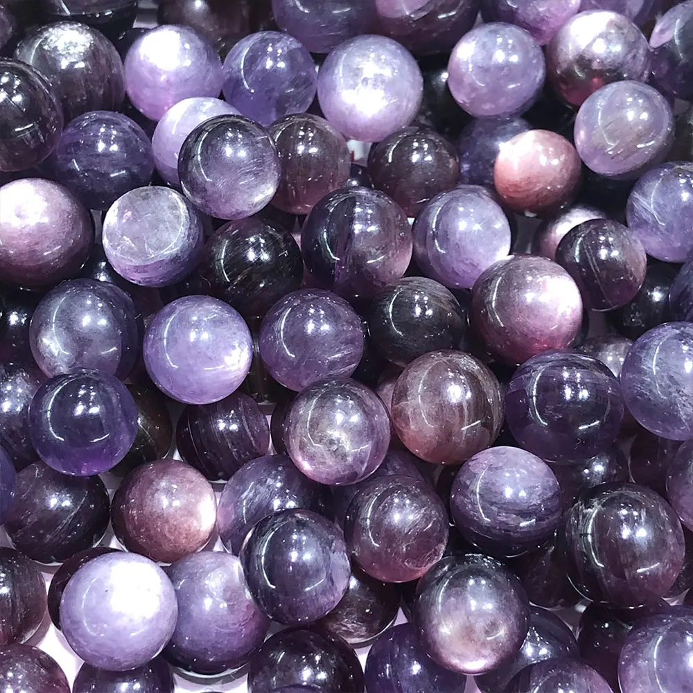 

1pc Purple Lepidolite Mica Ball Natural Stone Sphere Crystal Gemstones Crystals and Stones Healing DIY Jewelry Making Home Decor