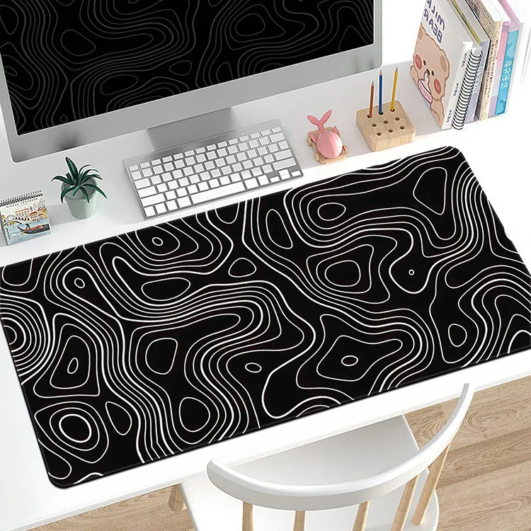 Gamer Mousepad Gradient Color Line Mouse Pad Large Mouse Mat Natural Rubber Desk Rug PC Desk Mats Design Mousepads