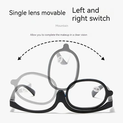 Magnifier Personalized Single Panel Rotating Women's Makeup HD Fashion Presbyopia Glasses