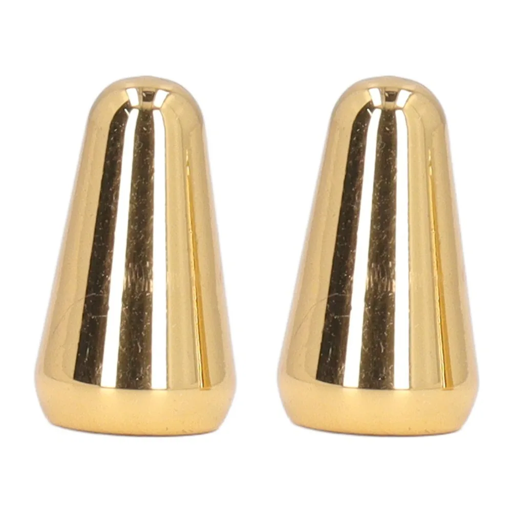 2pcs 3 Way/5 Way Switch Guitar Pickup Switch Caps​ ​Silver/​Gold/Black Brass Shell ​Toggle Switch Knob Tip​ PP Plastic Core