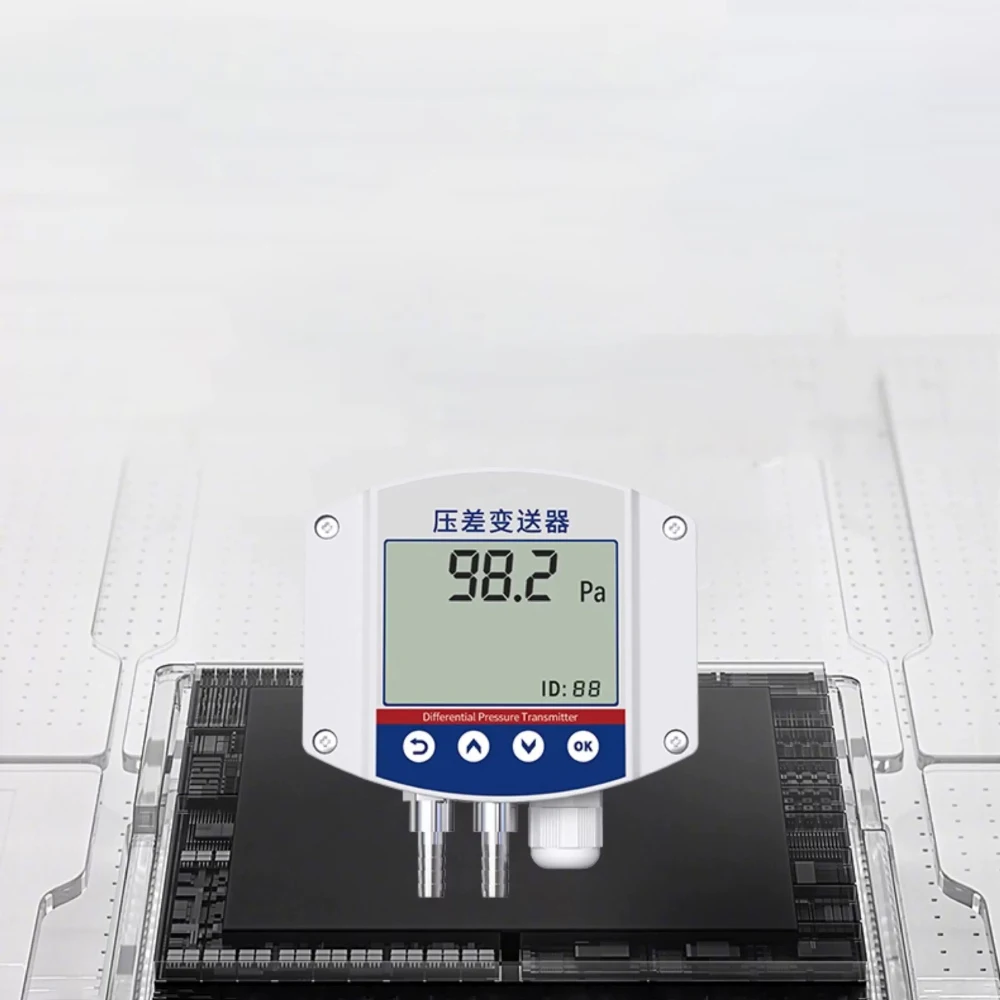 Micro Differential Pressure Transmitter RS485 – 0-1kPa for Air, Wind Pressure, Furnace Negative Pressure, HVAC Duct Sensor