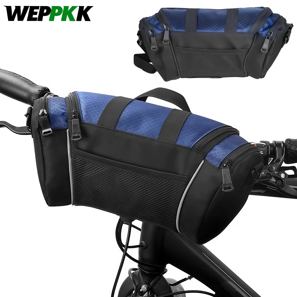 

1Pcs Bike Handlebar Bag Bicycle Front Bags Shoulder Bag Storage Bag with Shoulder Strap for Road Mountain Bike Cycling Travel