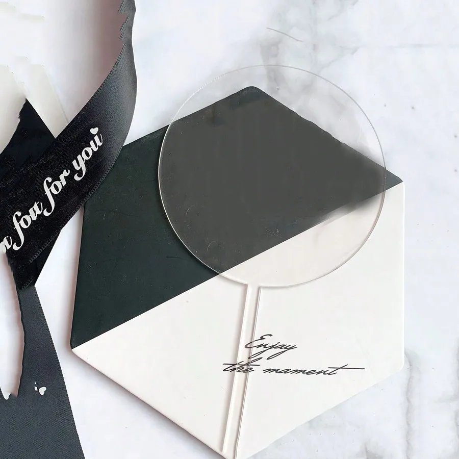 3 قطع دائرية شفافة لتزيين كعكة عيد الميلاد السعيدة من الأكريليك لتزيين كعكة حفلات أعياد الميلاد