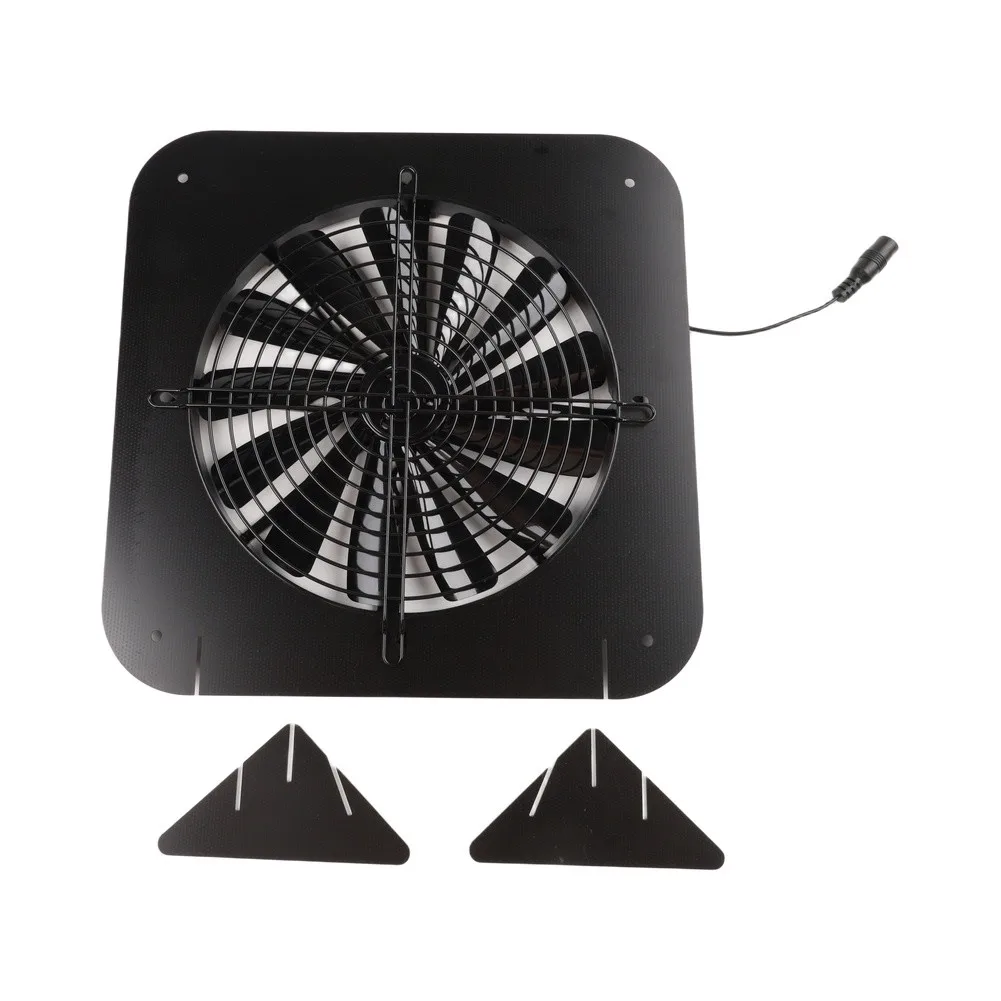 1 Piece 250mm Solar Ventilation Fan Black ABBlower For Greenhouse Chicken Shed Window Air Circulation Tool