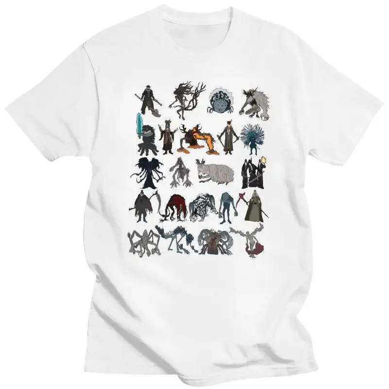 2024 Presence Micolash Ludwig Orphan Of Kos Vicar Amelia Bloodborne Bosses T Shirt Git Gud Moon  harajuku  oversized t shirt