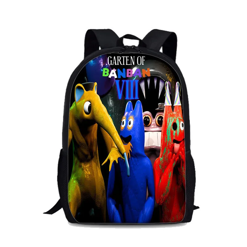 Mochila Garten of Banban 8, bedruckter Rucksack, Cartoon-Anime-Reißverschluss, Schultasche, Gartenspiel, Banban-Bleistiftbeutel für Kinder, Geburtstagsgeschenke