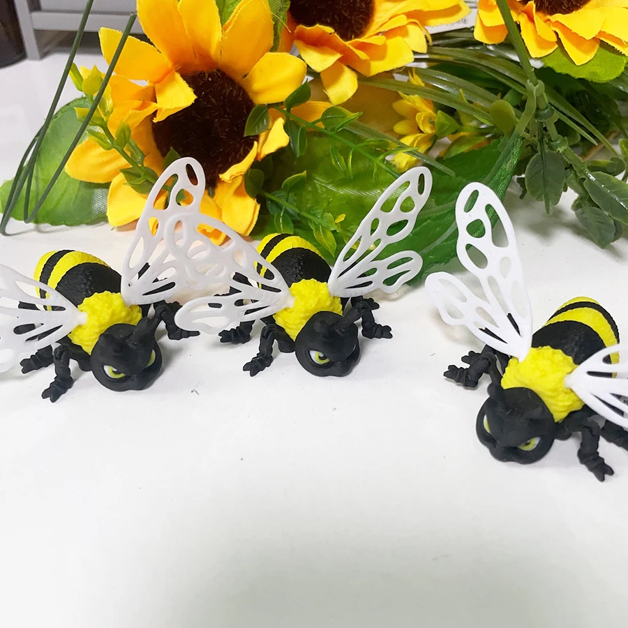 

3d Printed Cute And Quirky Bumblebee Models Can Be Creatively Used For Desktop Decoration, Sculpture Ornaments, Holiday Gifts